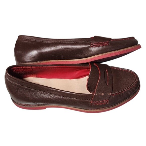 Cole Haan Brown Glove Leather Penny Loafers Size 7B